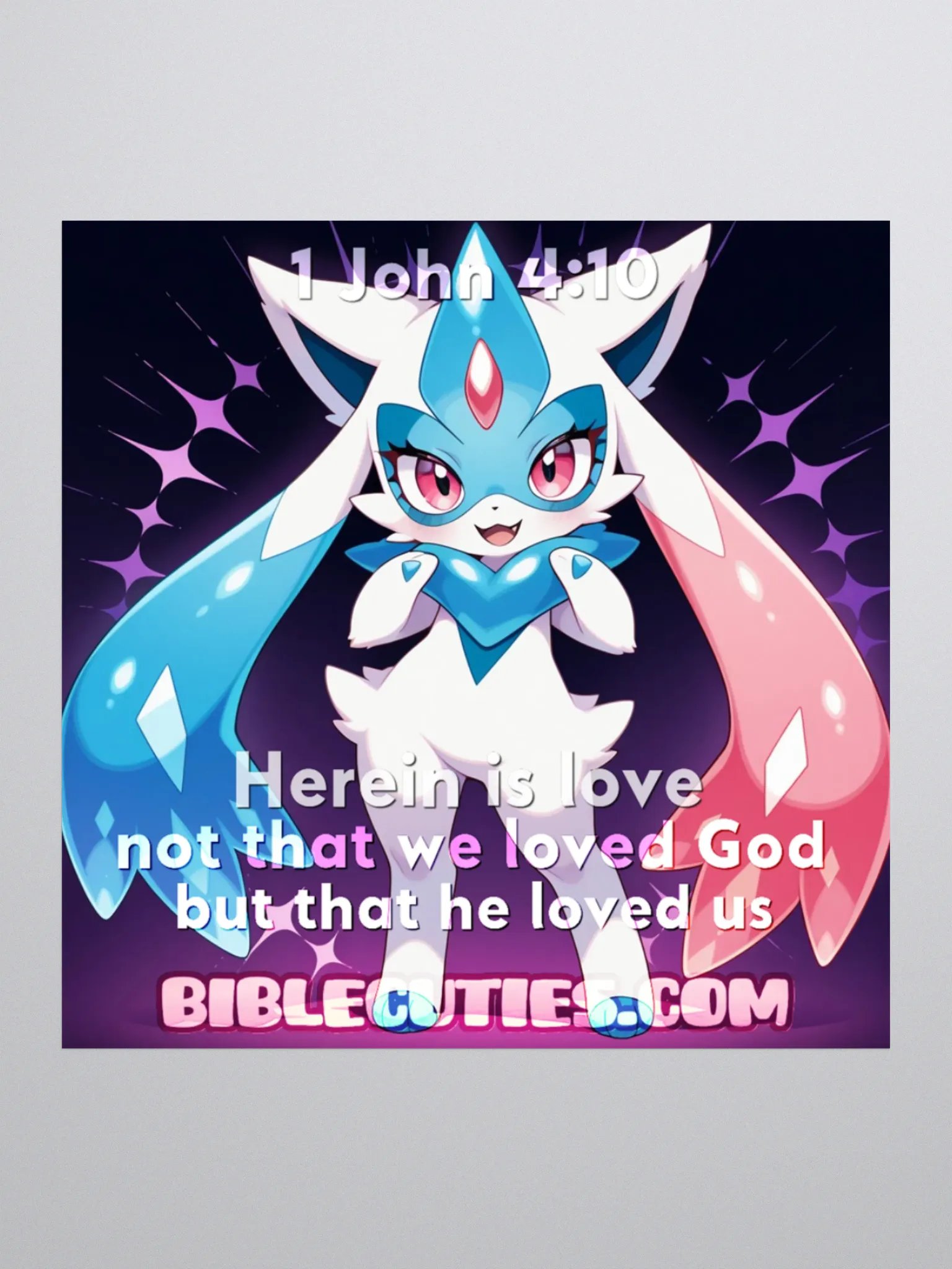 Bible Cuties Laury - Herein is Love, not thart we loved God, but that he loved us Sticker product image (1)