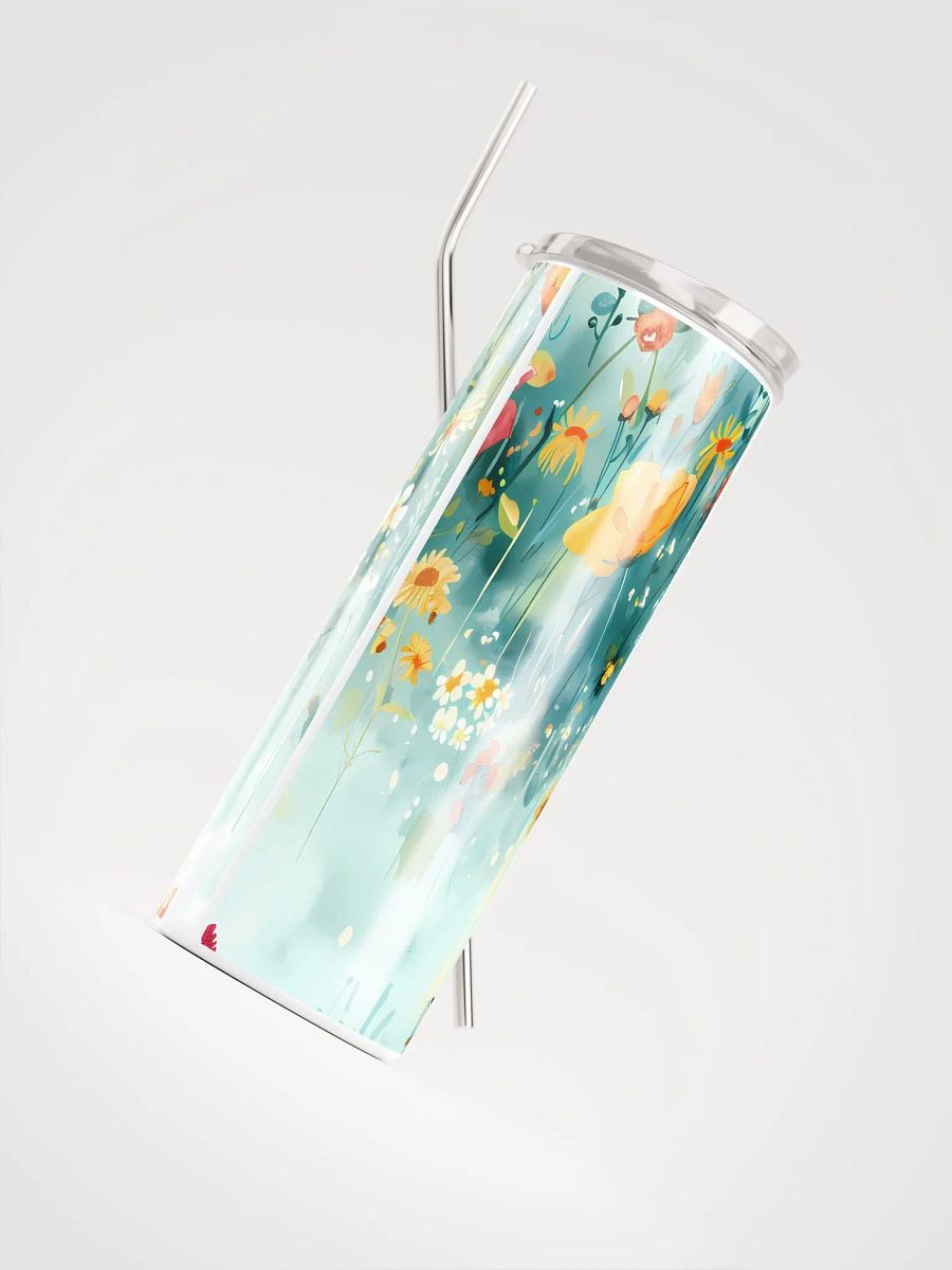 Blossom Breeze Stainless Steel Tumbler, Yellow, Green, Pink, White product image (7)