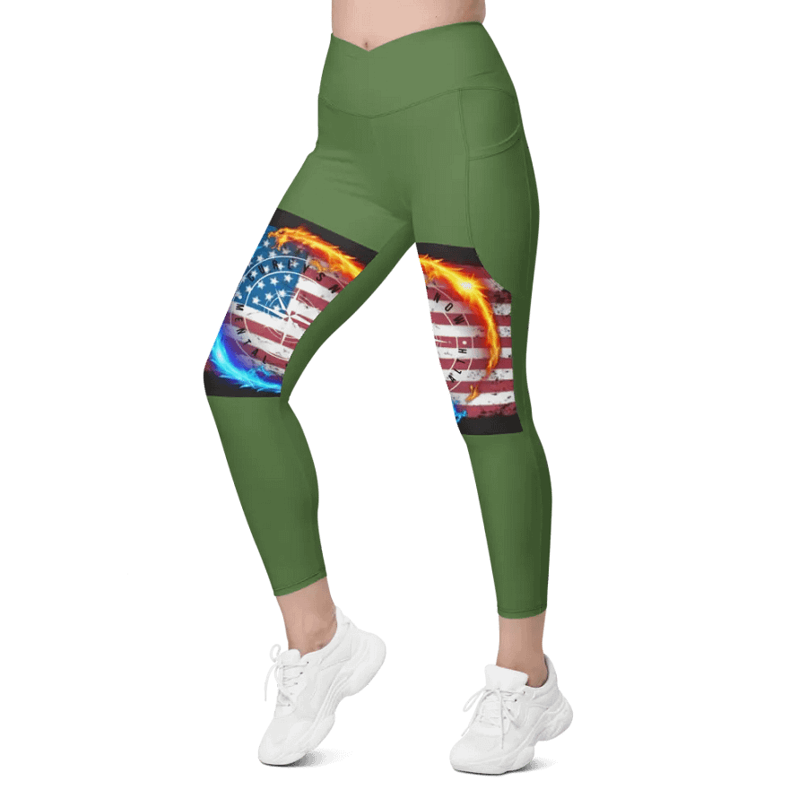 Leggings w pockets fern green product image (5)