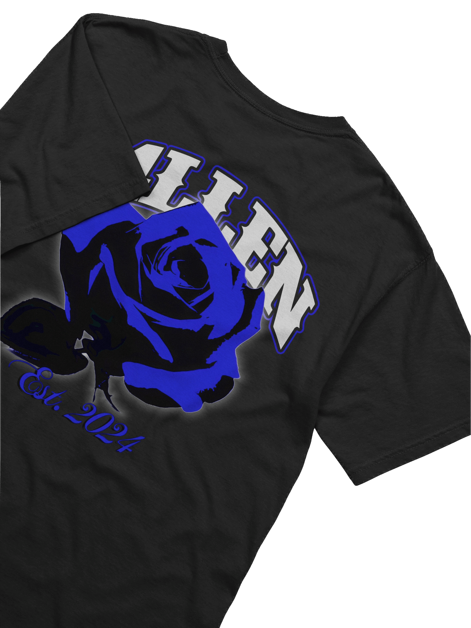 F4LLEN Blue Flower T-shirt [ Black ] product image (4)