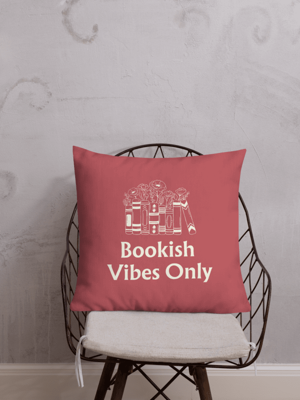 Bookish Vibes Only Floral Pillow - Pink product image (3)