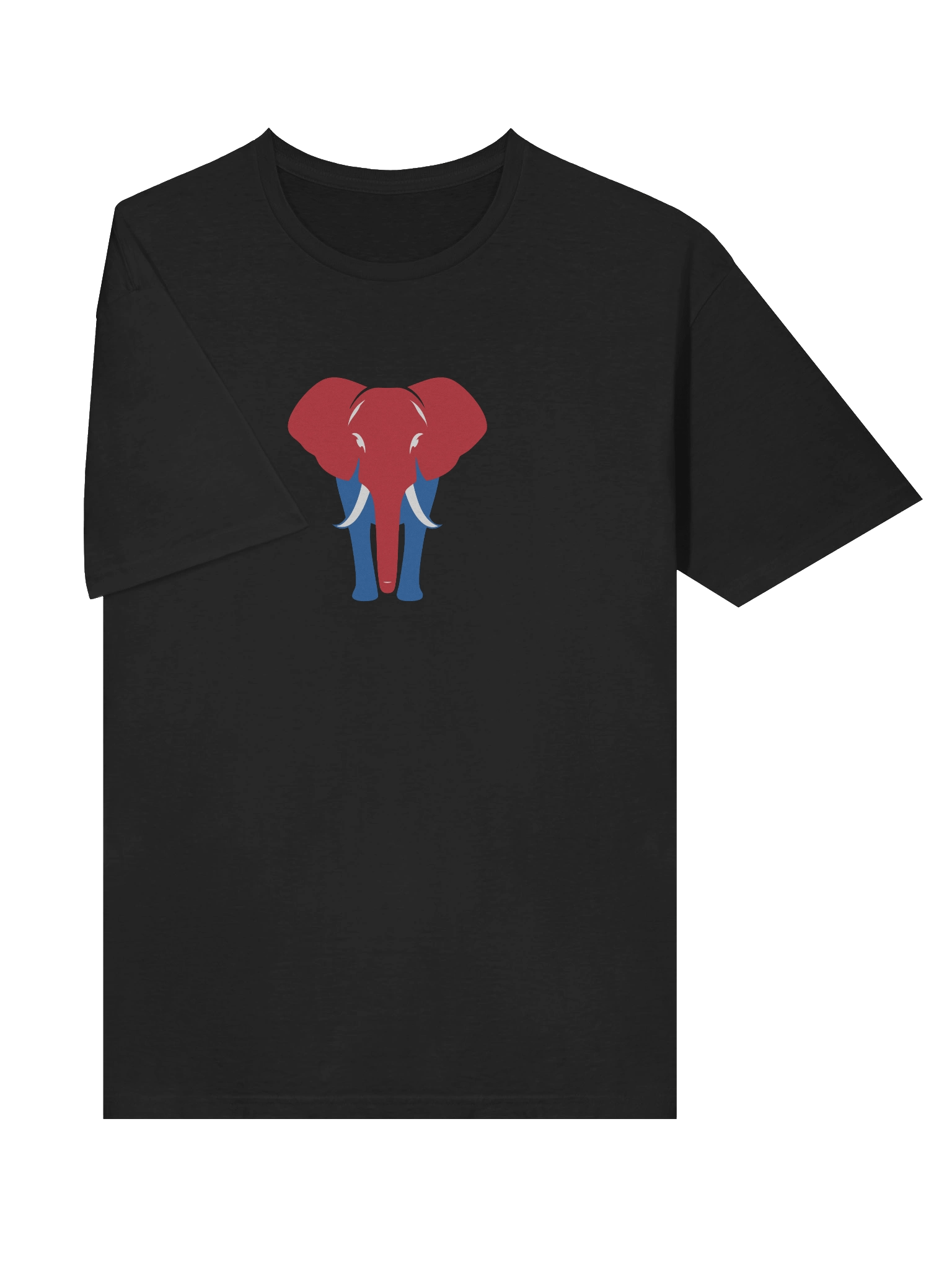 Royal Red Blue Elephant Silhouette T-Shirt product image (5)