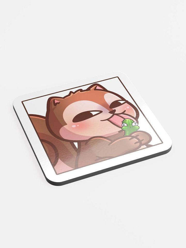 Mischievous Squirrel Glossed Cork Coaster product image (2)