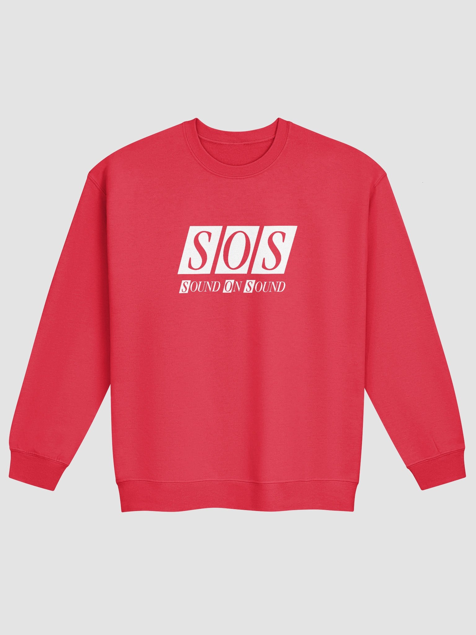 Red Sweatshirt – White SOS Logo product image (1)