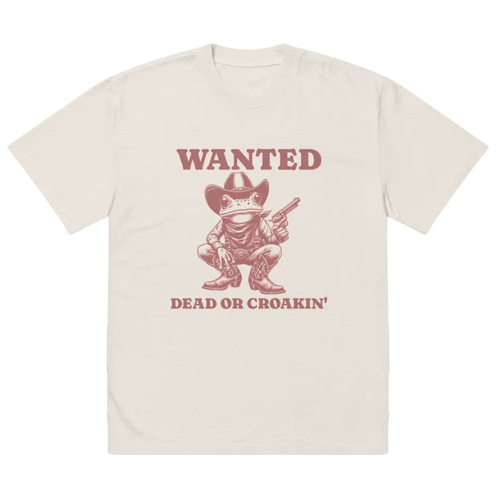 Cowboy Frog Wanted Oversized Tee product image (14)