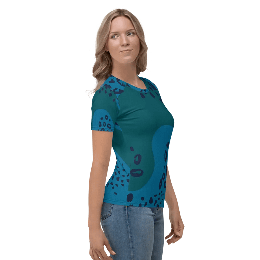 Teal Leopard Dreams Women's T-Shirt product image (4)