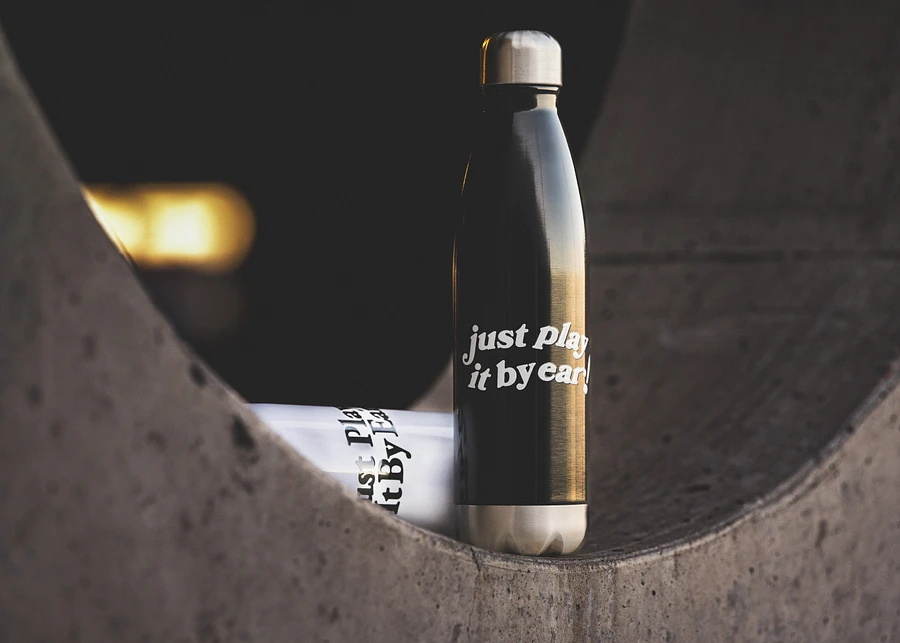 Just Play It By Ear Water Bottle (Black) product image (2)