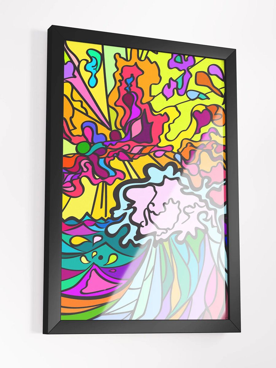 Wave at Sunset - Vibrant Swirls Framed Art Poster product image (14)