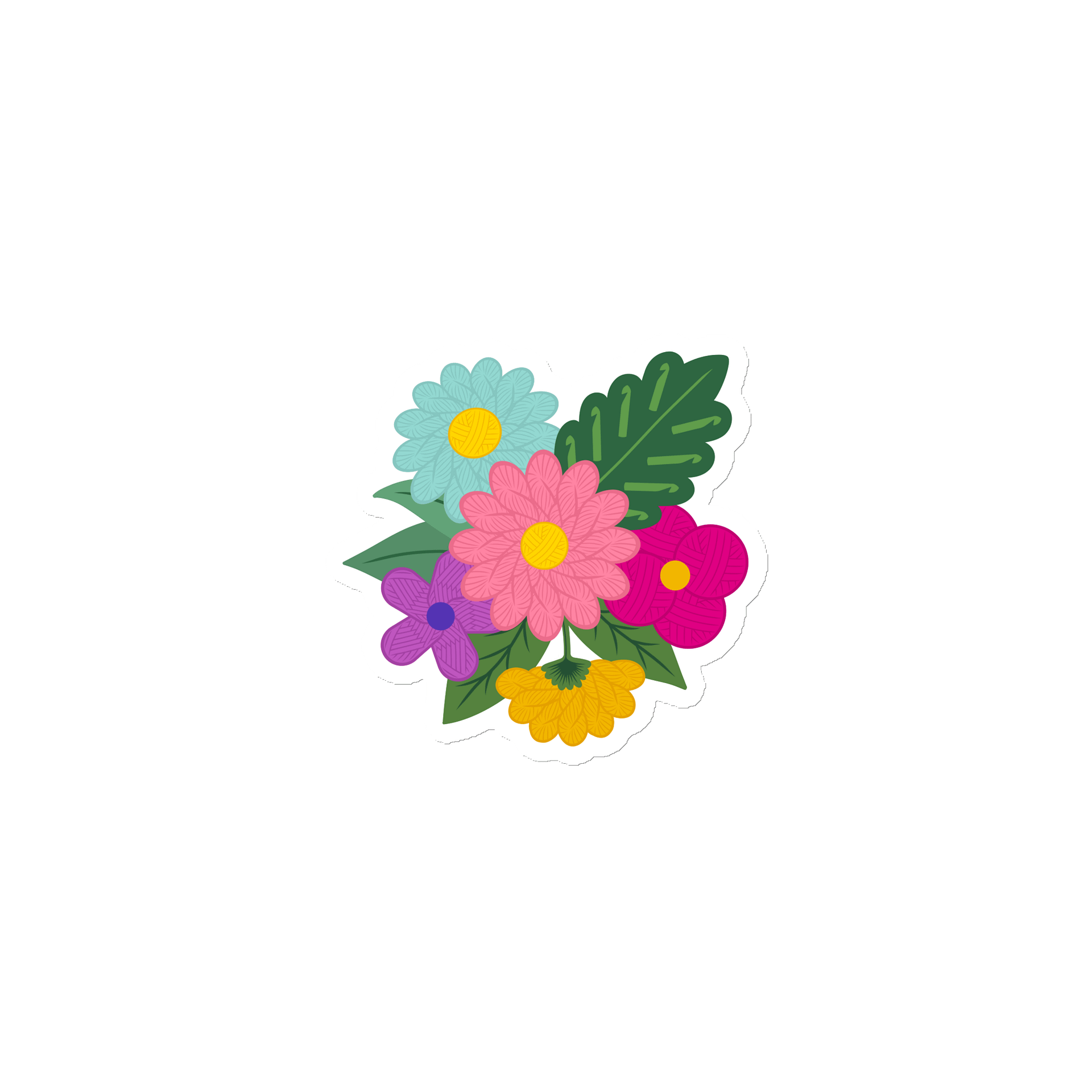 Floral Yarn Magnet - Crochet product image (1)