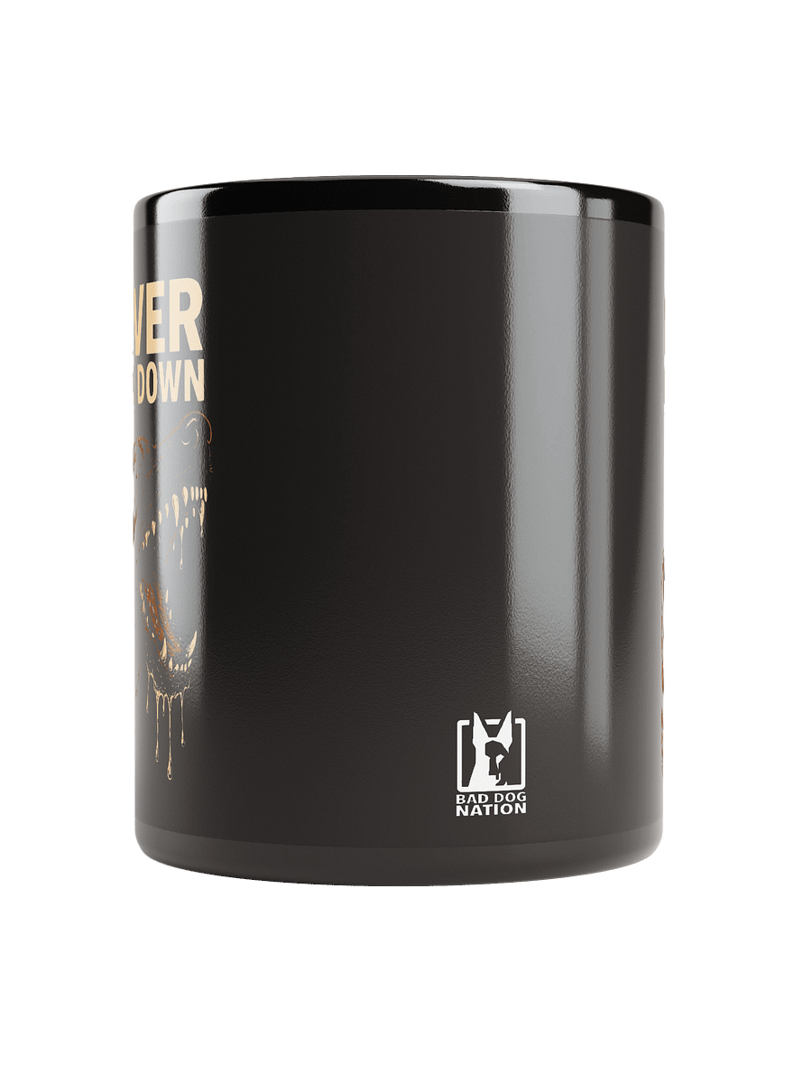 Never Back Down - Black ceramic mug product image (4)