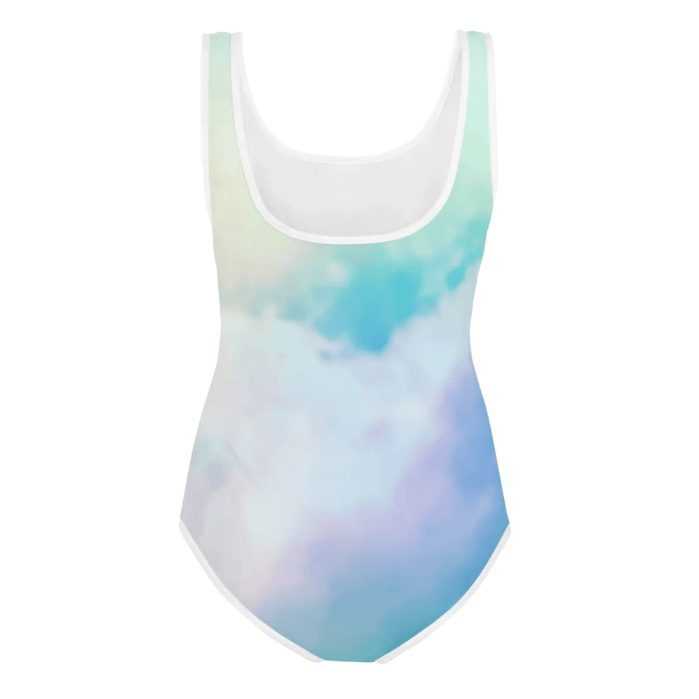 Blur cloud rainbow Design Youth One Piece Swimsuit - V1 product image (4)
