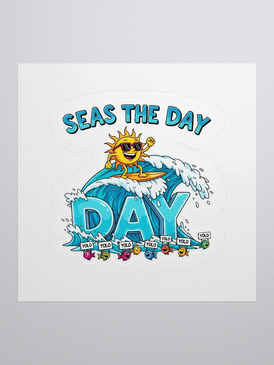 Surfing Sun Kiss Cut Stickers product image (1)