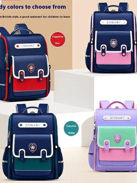 New Sesame Baby Primary School Schoolbag Grade 1-3-6 British Style Boys' Schoolbag Lightweight Girls Backpack product image (1)