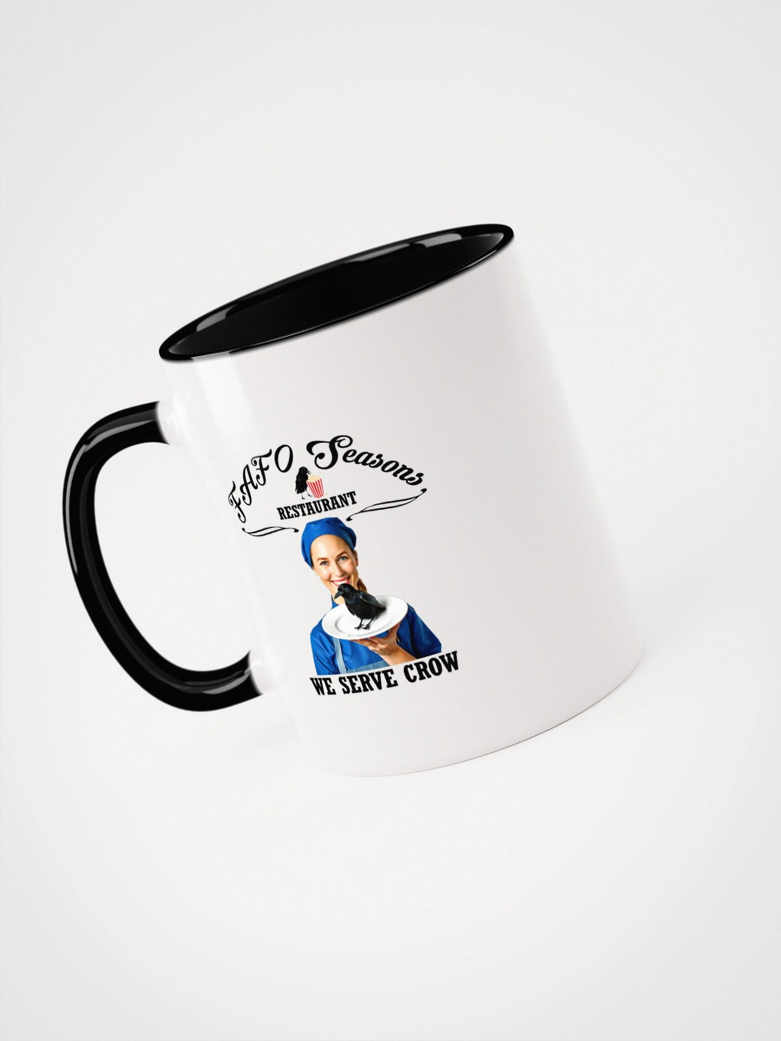 FAFO Seasons Restaurant - We Serve Crow - Two Tone Mug product image (1)