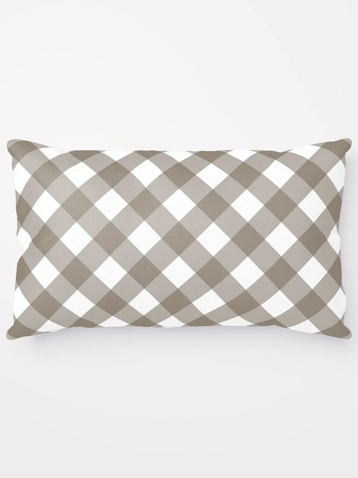 Grey/White Gingham Plaid Pillow product image (1)