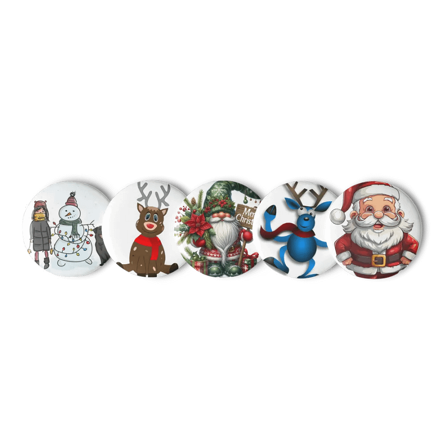 Festive Holiday Pin Button Set product image (4)