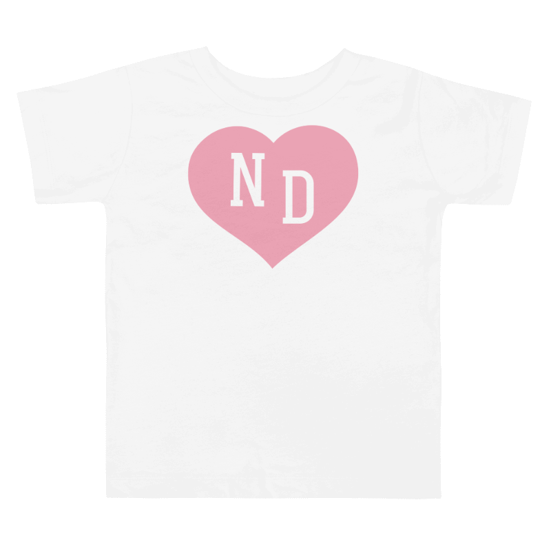 ND Heart Pink Unisex Toddler T-shirt product image (1)