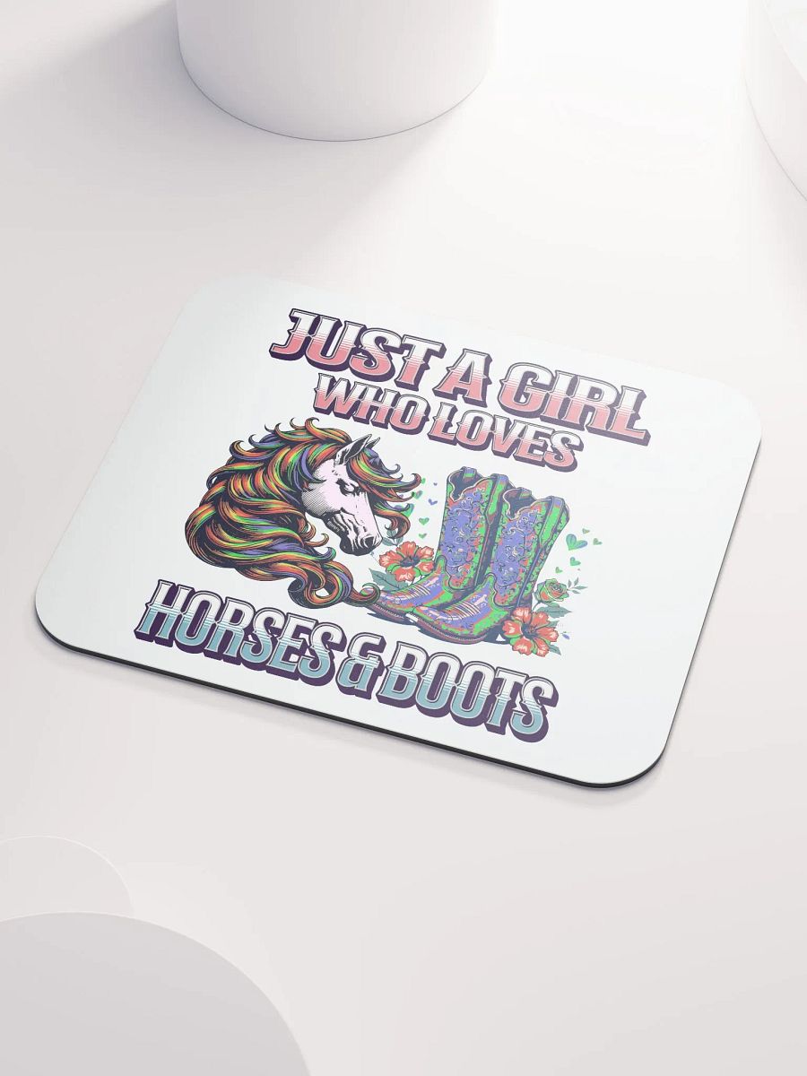 Just A Girl Who Loves Horses And Boots Mouse Pad product image (3)