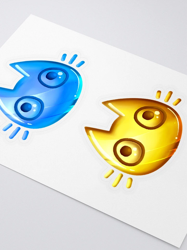 Blue and Gold cat face stickers product image (1)