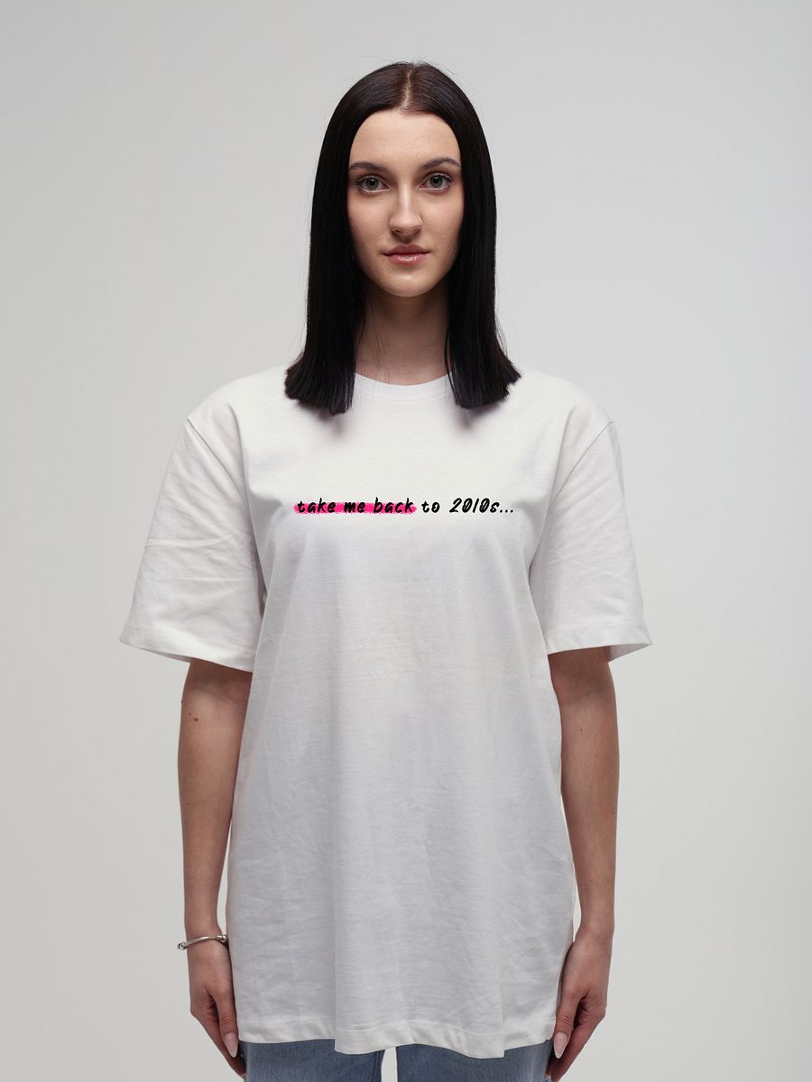 Take Me Back to 2010s Roseate T-Shirt (White) product image (1)