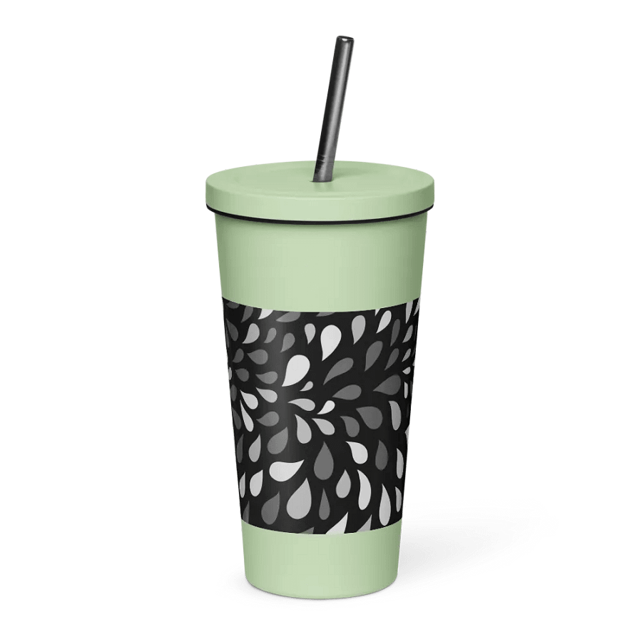 Swirling Monochrome Teardrop Insulated Tumbler product image (3)