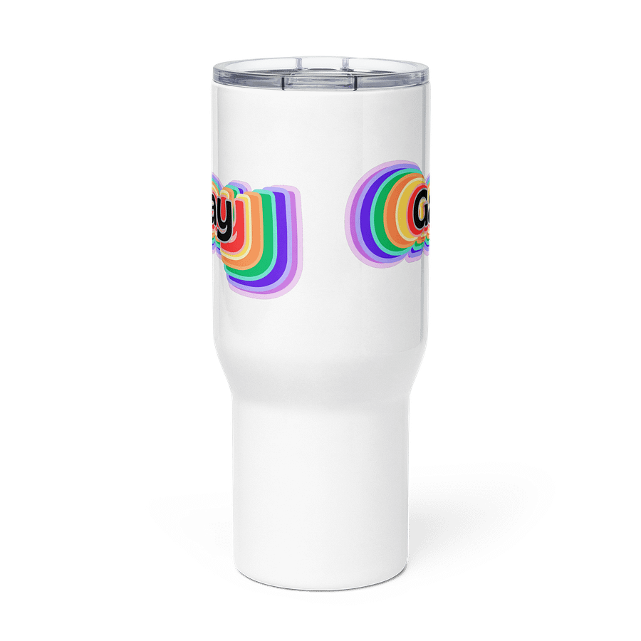 LGBTQIAP2S+ 2025, Rainbow Gay, White Tumbler product image (3)