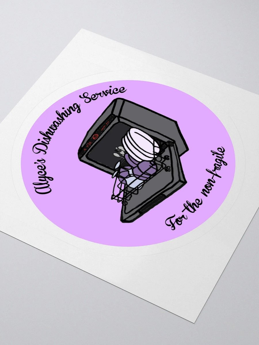 Alyce's Dishwashing Service Kiss Cut Stickers product image (7)