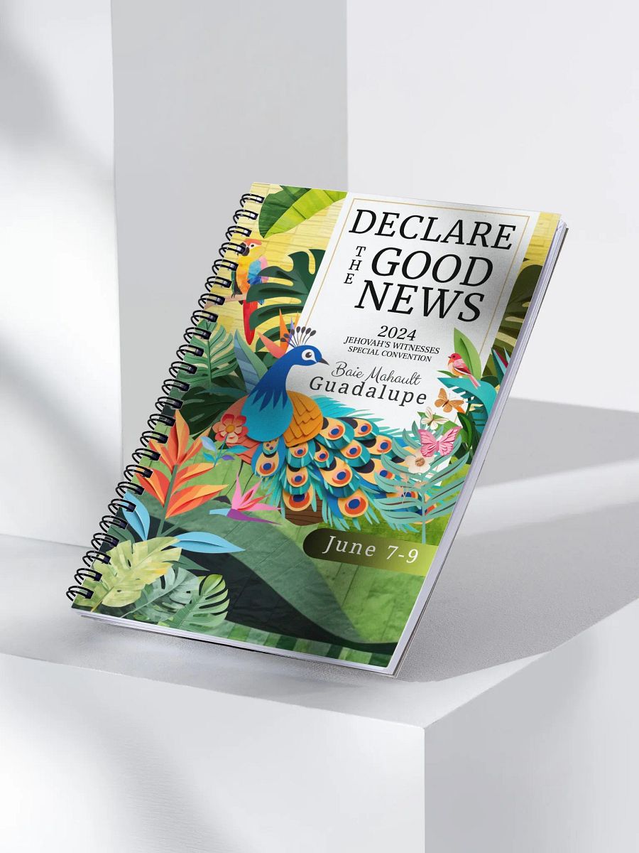 'Declare the Good News' 2024 Jehovah's Witnesses Special Convention | Baie Mahault, Guadalupe Tropical Paradise Spiral Notebook product image (3)