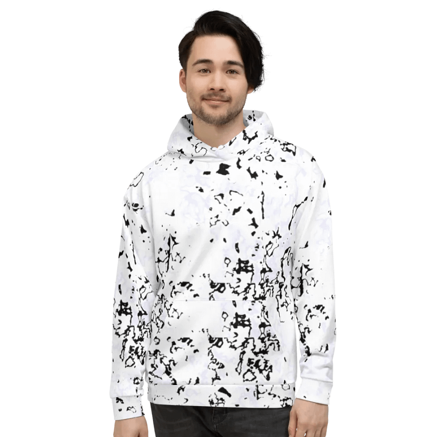 Abstract Nearly Monochrome Unisex Pull Over Hoodie product image (4)