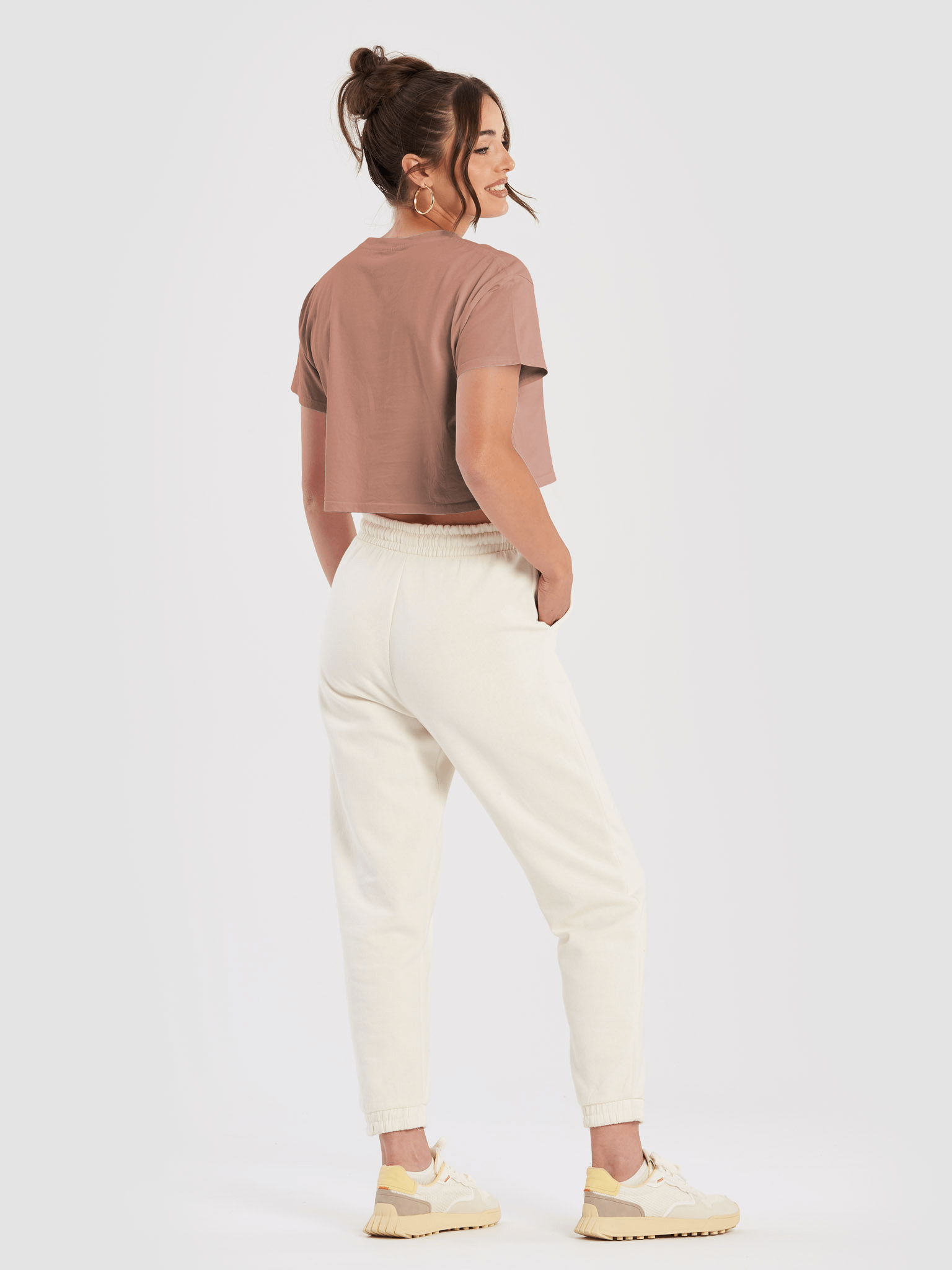 Classic Brownishh Crop Top (Tan) product image (8)