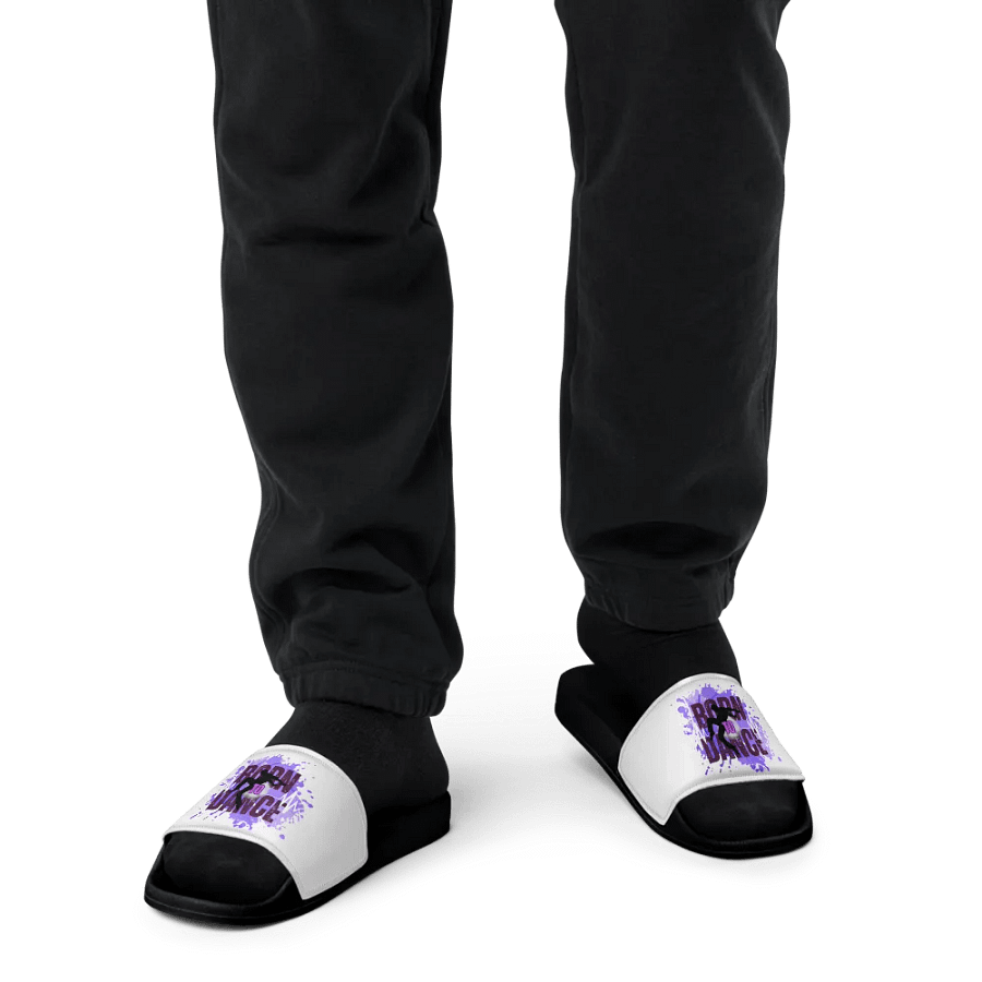 Born to Dance His Silhouette Men's Slides product image (15)