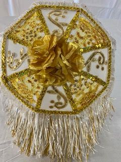 Custom White & Gold Parade Parasol product image (1)