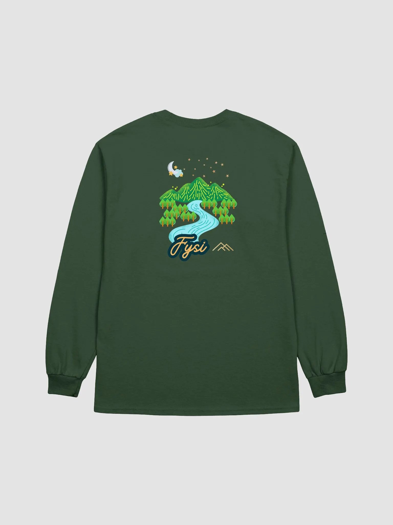 Evergreen long sleeve cotton t-shirt product image (2)