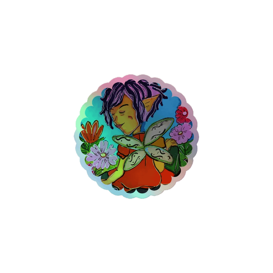 Colorful Flower Fairy Sticker product image (1)