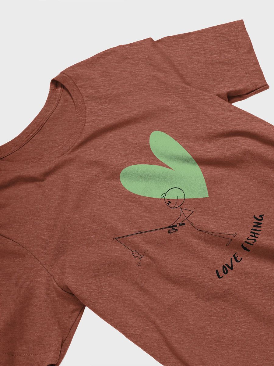 Love Fishing Heart Cartoon Supersoft T-Shirt product image (3)
