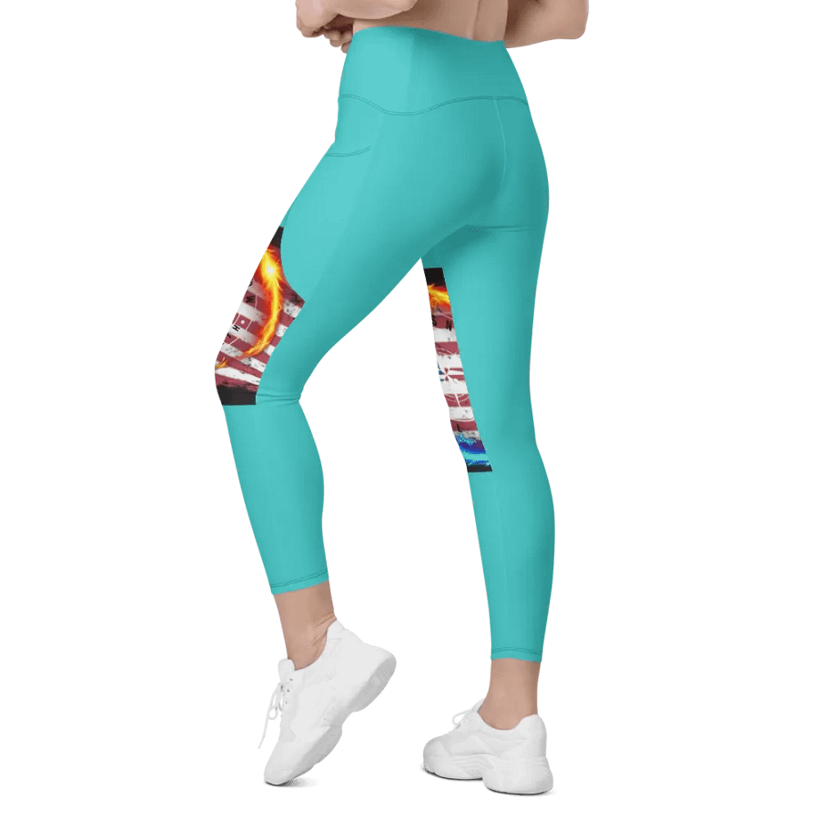 Leggings w pockets dark turquoise product image (6)
