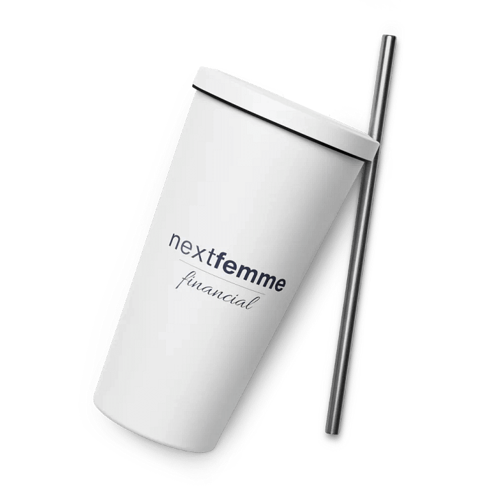 Insulated Tumbler Collection with Straw in Navy Logotype product image (2)