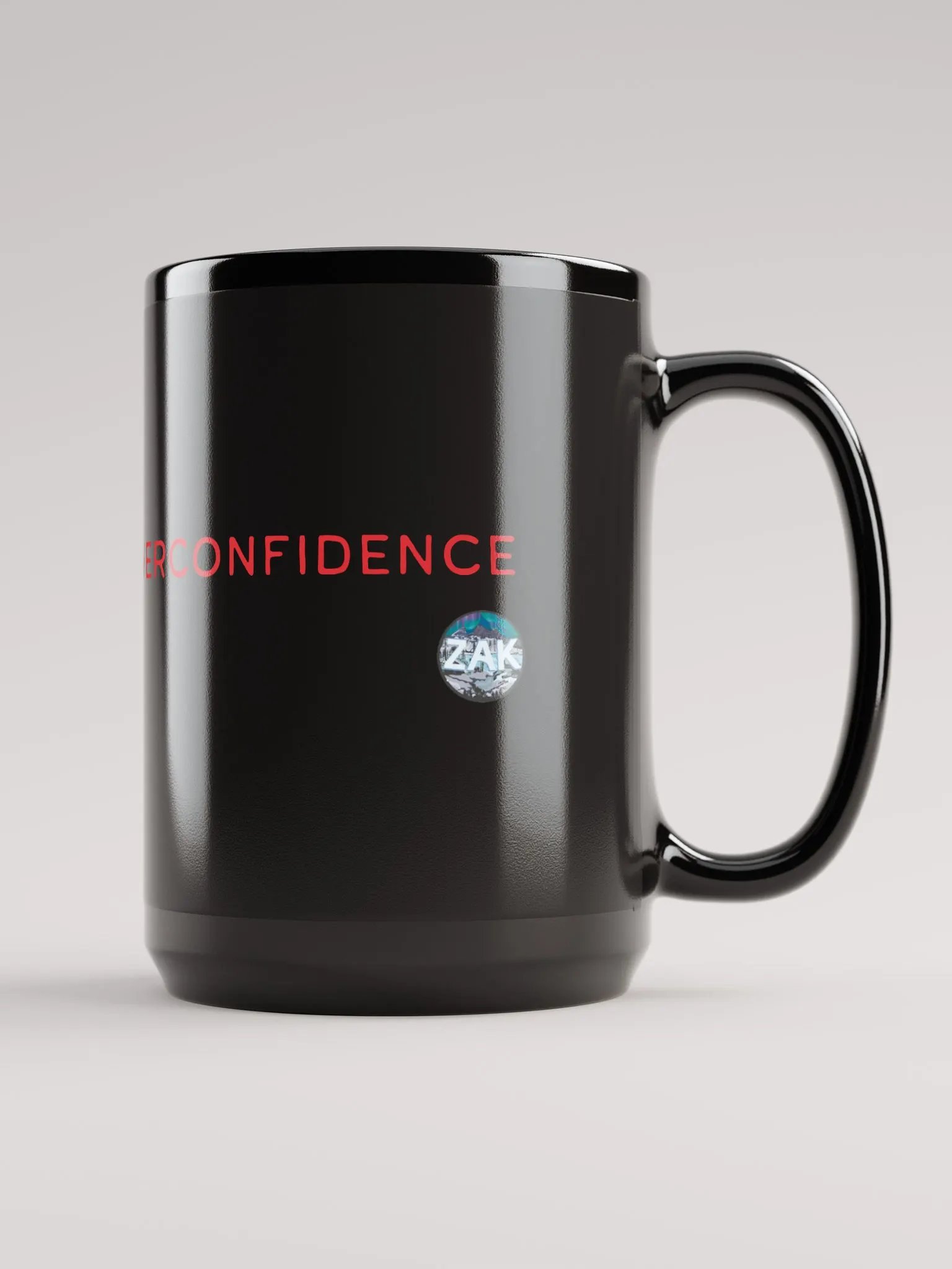 YOU DIED FROM OVERCONFIDENCE 15 oz Black Ceramic Mug product image (1)