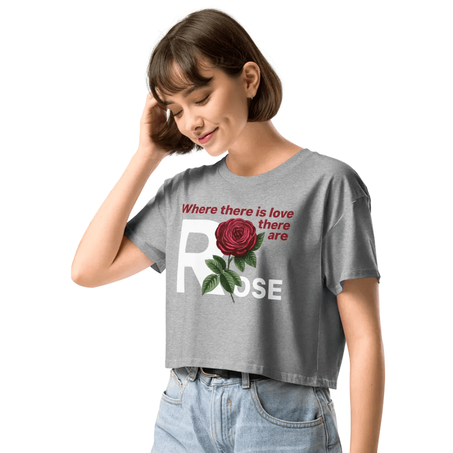 BUIII: Where there is love, there are rose Crop Tops product image (10)
