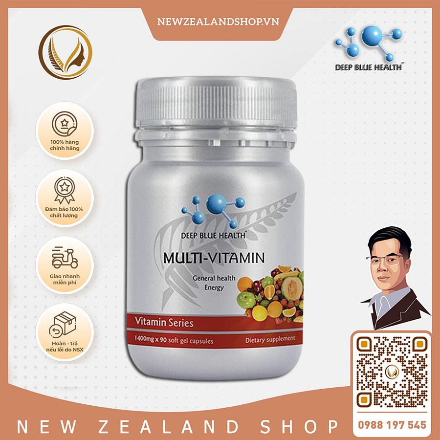 Viên uống bổ sung vitamin khoáng chất Deep Blue Health Multi-Vitamin 60 viên product image (1)