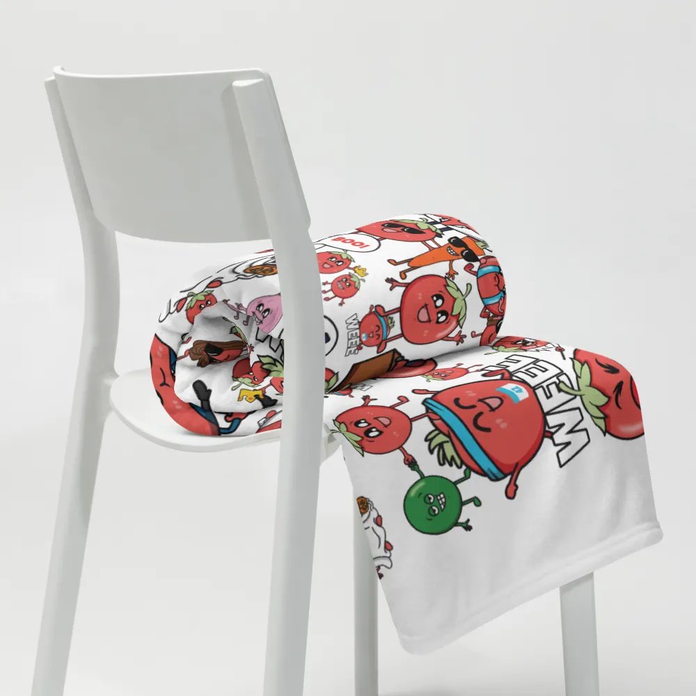 Tomato CONJUCTION Blanket| Space Tomato Gaming Throw Blanket product image (8)