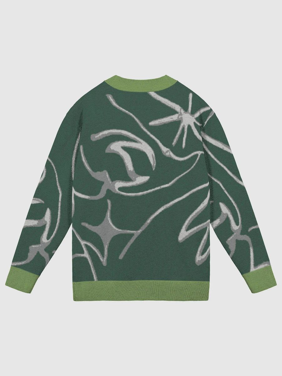 Green Metallic Flower Knit Cardigan product image (2)