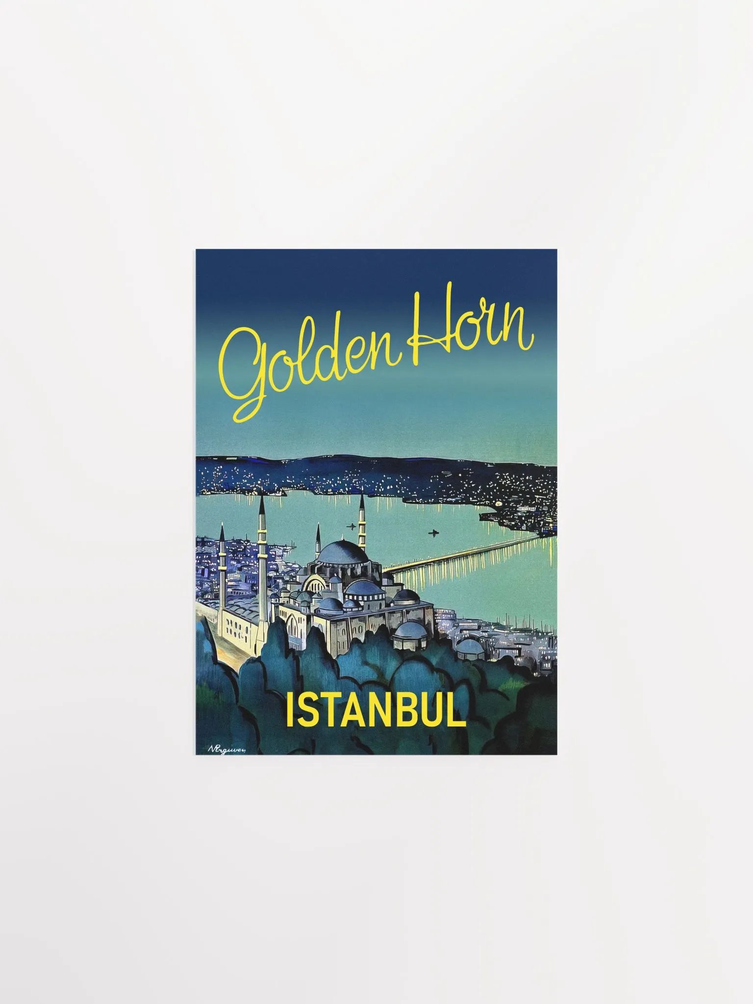 Istanbul, Turkey, 1950s — retro travel poster product image (6)