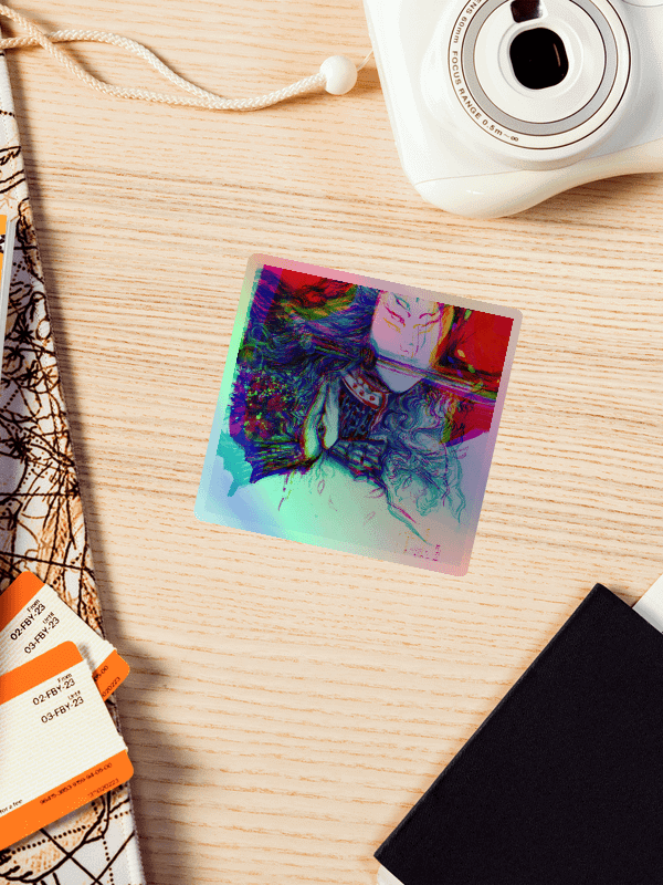"THE GHOST" Holographic sticker sheet product image (5)