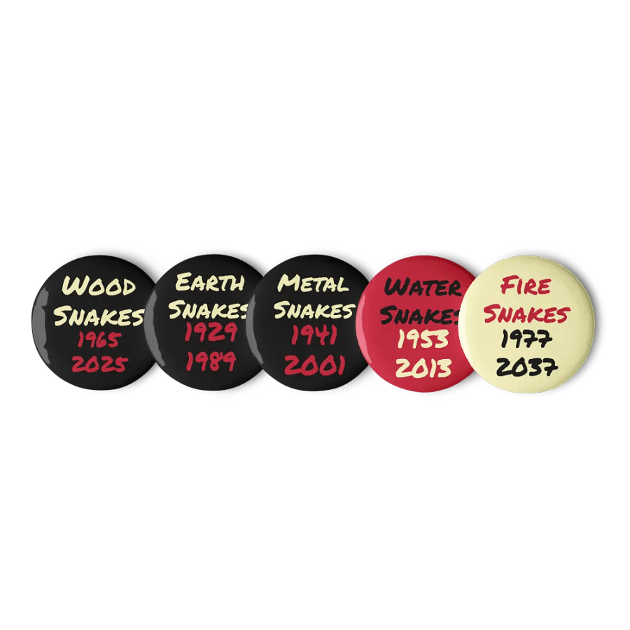 Snake elements Pin Button Set product image (1)