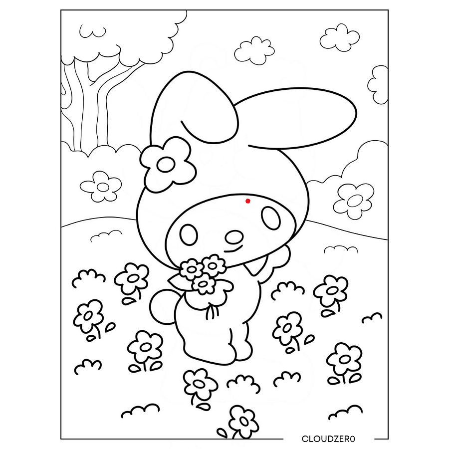 My Melody and Chococat Coloring Page Set! 44 pages product image (5)