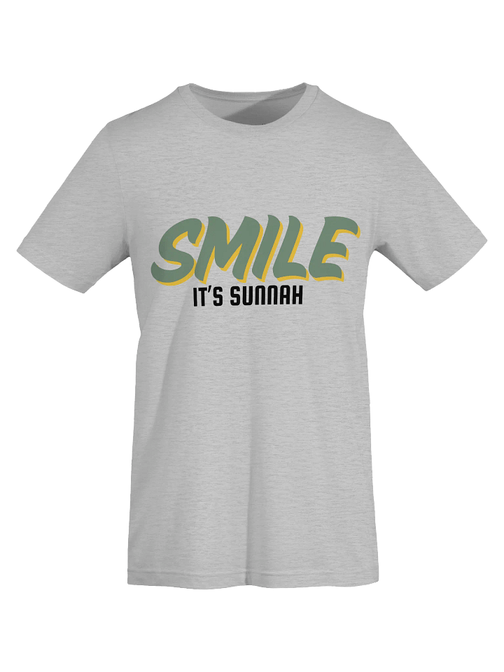 Light "Smile It's Sunnah" T-Shirt in Muted Olive product image (1)