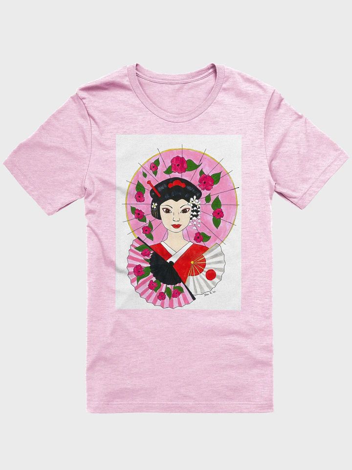 Japanese Geisha (art by Dina R.) acrylic painting - Supersoft T-Shirt product image (3)