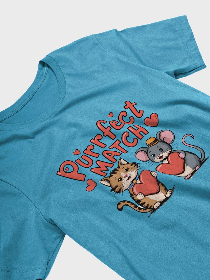 Purrfect Match Cat and Mouse Valentine's T-Shirt product image (2)