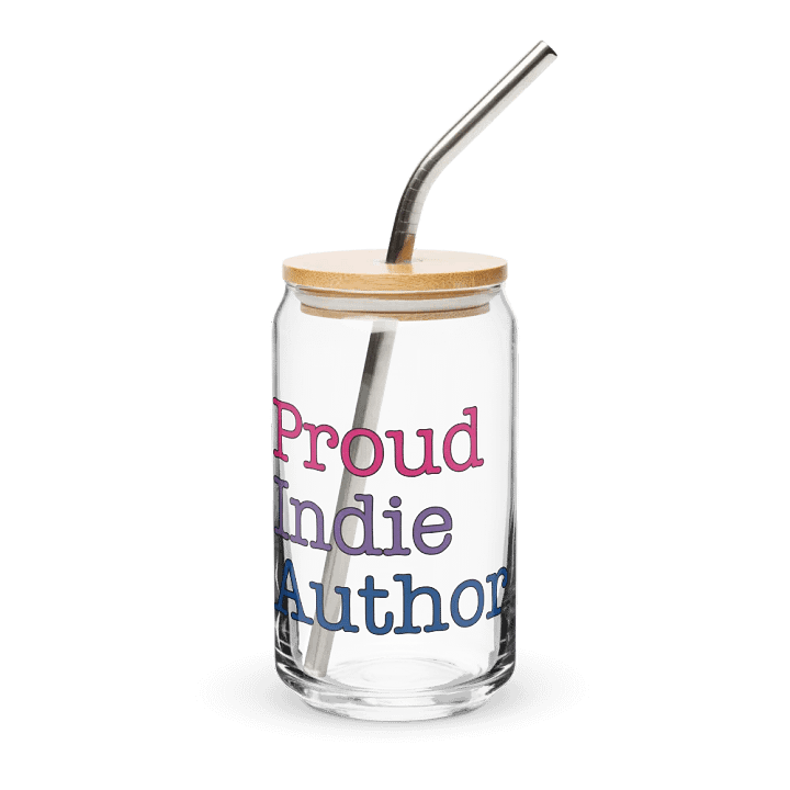 Bisexual "Proud Indie Author” Can-Shaped Glass product image (2)
